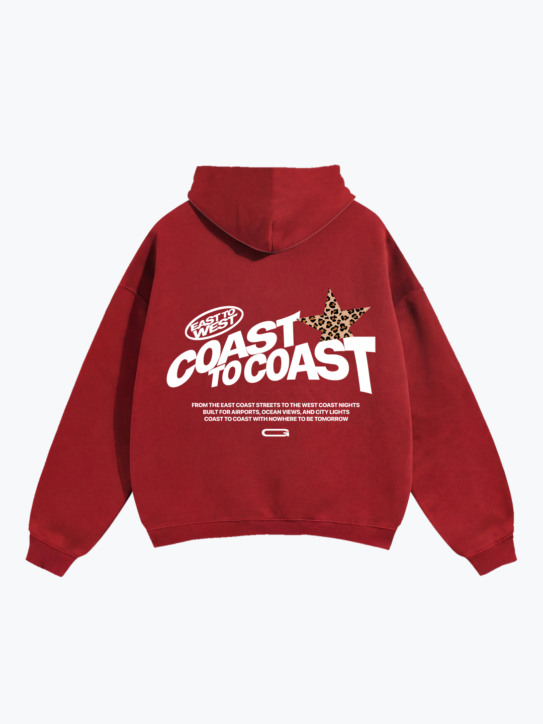 Glassiest Coast To Coast oversized hoodie in Red