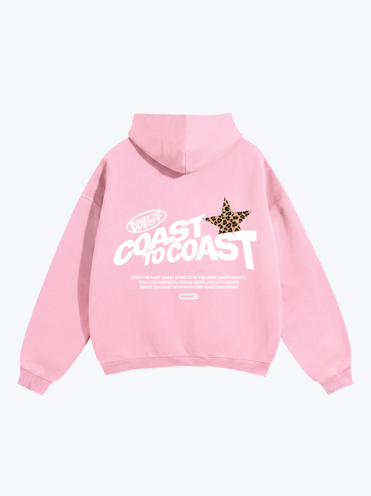 Glassiest Coast To Coast oversized hoodie in Pink