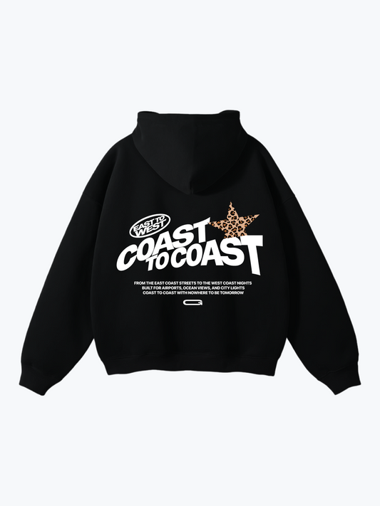 Glassiest Coast To Coast oversized hoodie in Black