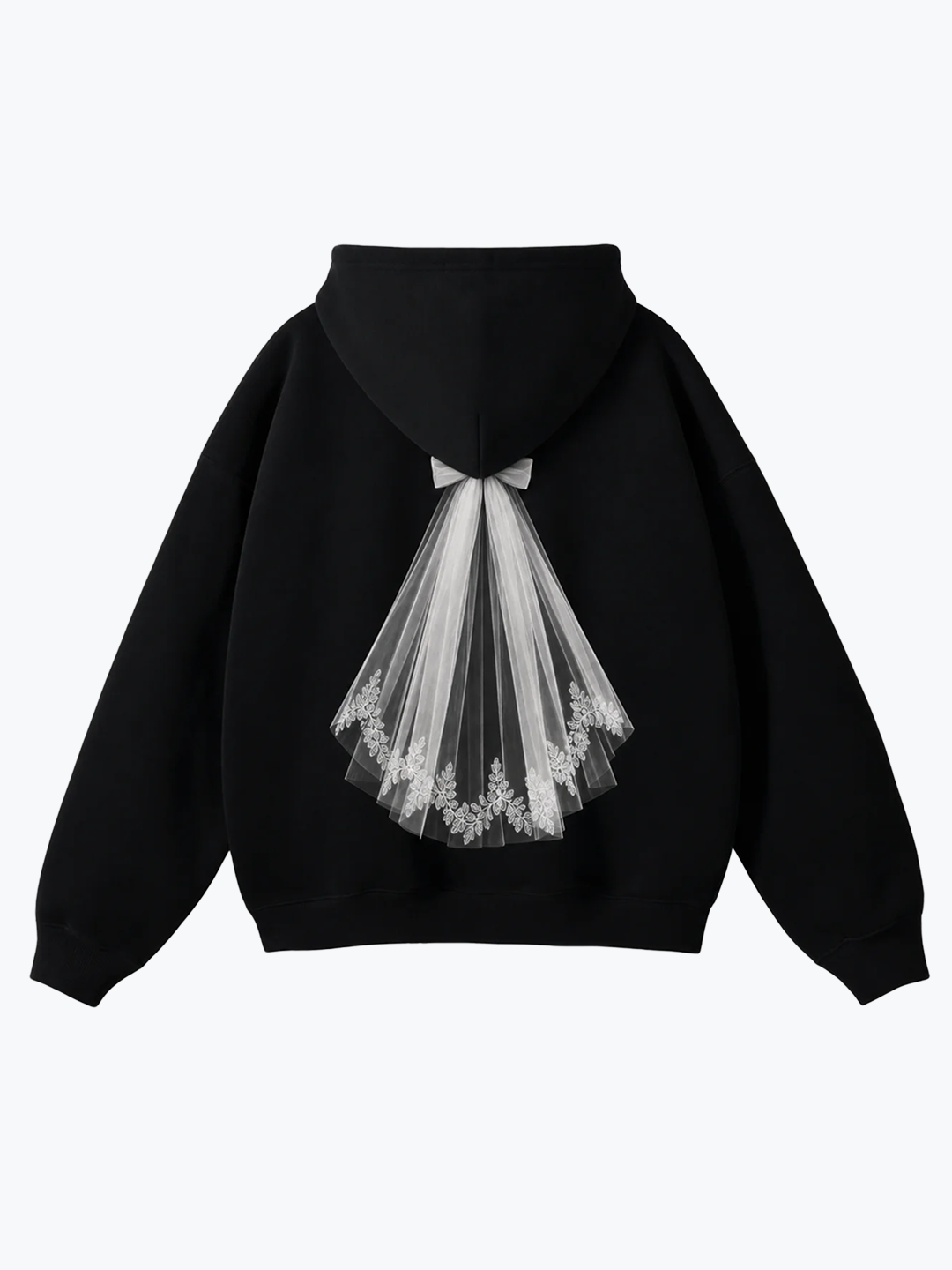 Glassiest Veil oversized hoodie in Black