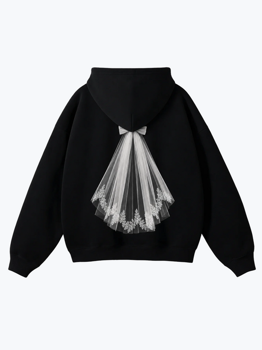 Glassiest Veil oversized hoodie in Black