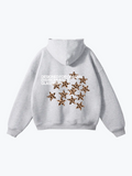 Glassiest Starcluster leopard print oversized hoodie on Gray