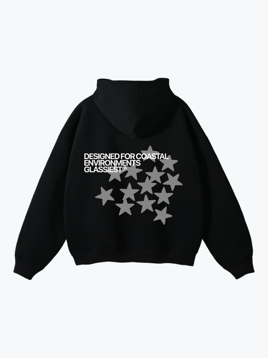Glassiest Starcluster oversized hoodie in Black