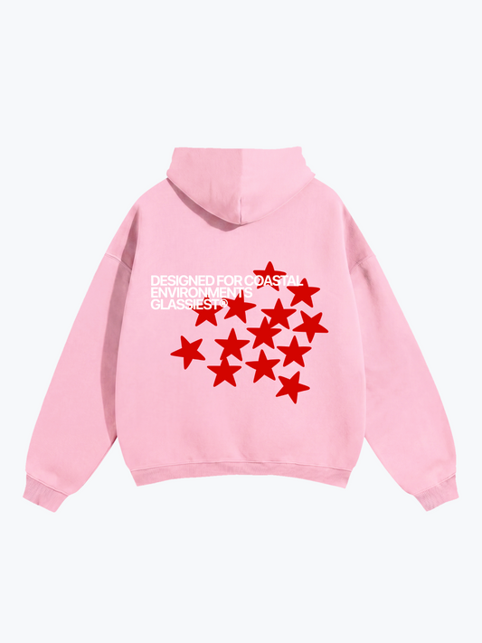 Glassiest Starcluster oversized hoodie in Pink