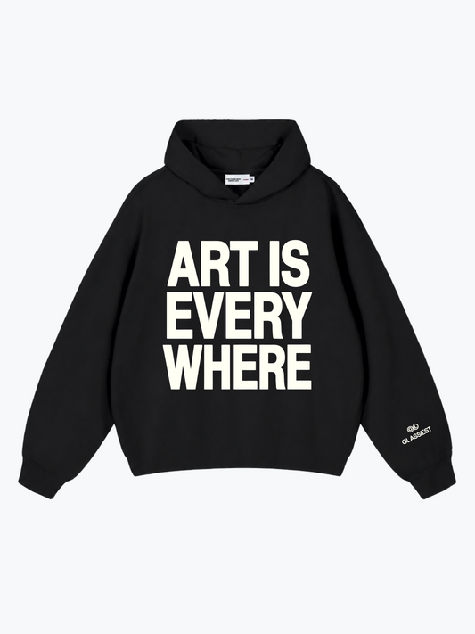 Glassiest Gallery oversized hoodie in Black