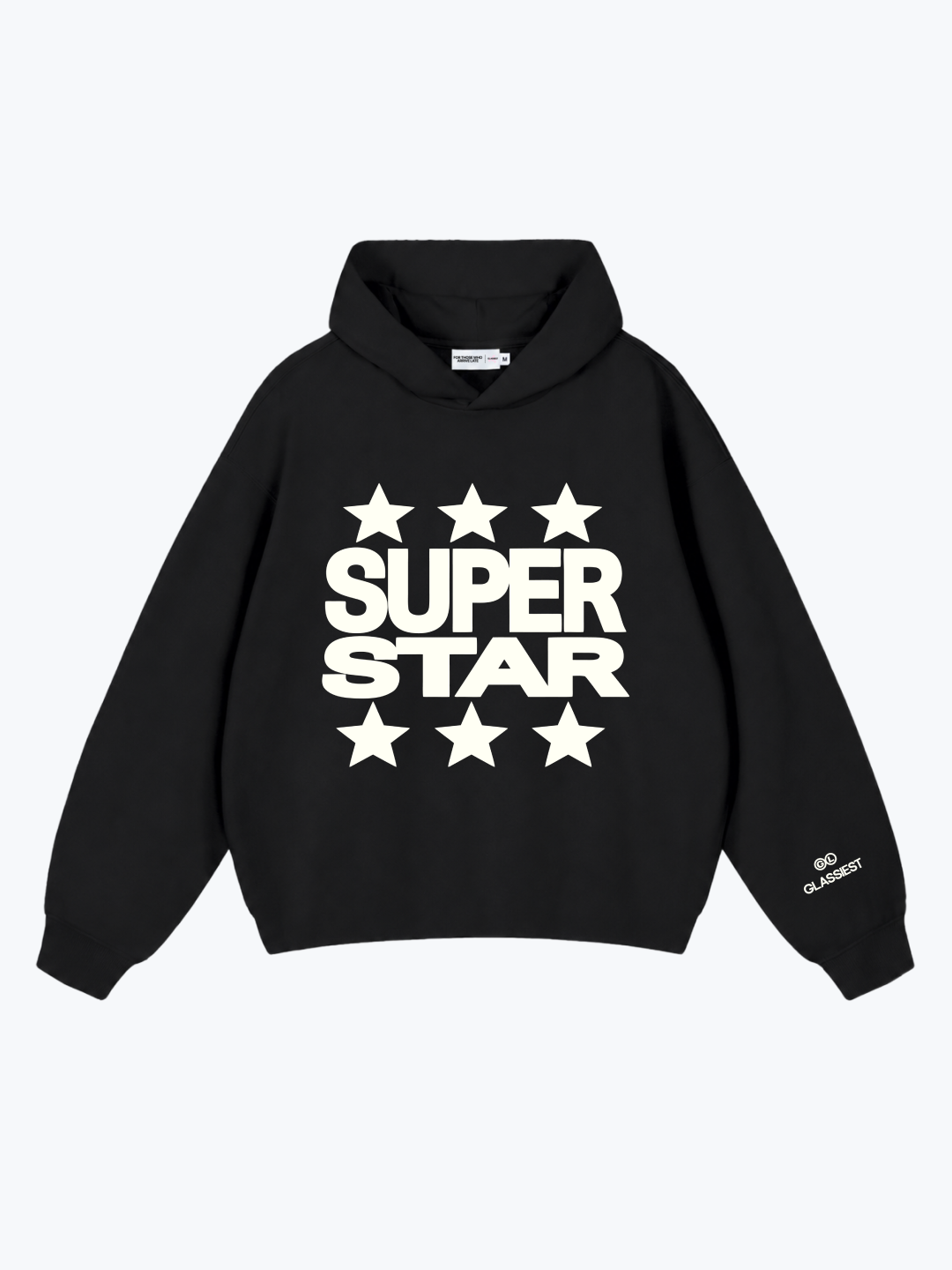Glassiest Superstar oversized hoodie in Black