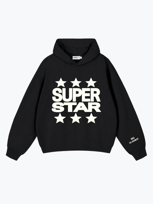 Glassiest Superstar oversized hoodie in Black