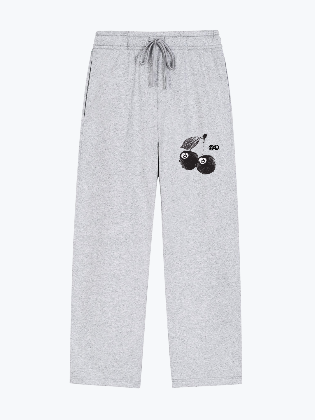 Glassiest Lucky Cherries heavyweight wide-leg sweatpants in Gray