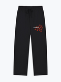 Glassiest Starcluster heavyweight sweatpants in Red on Black