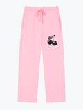 Glassiest Lucky Cherries heavyweight wide-leg sweatpants in Pink