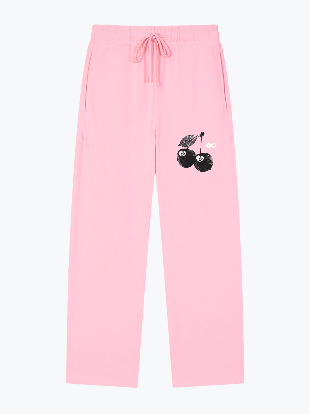 Glassiest Lucky Cherries heavyweight wide-leg sweatpants in Pink