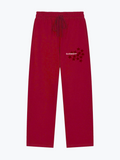 Glassiest Starcluster heavyweight wide-leg sweatpants in Red