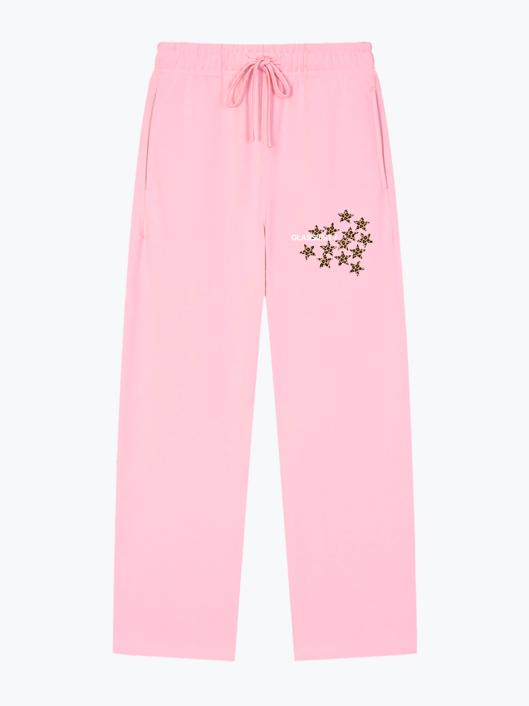 Glassiest Starcluster leopard print heavyweight sweatpants on Pink